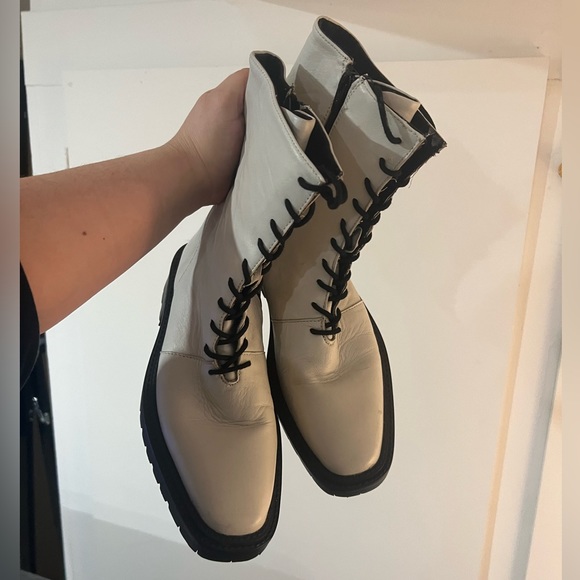 ASOS Design white lace up boots 🤍 - Picture 2 of 5